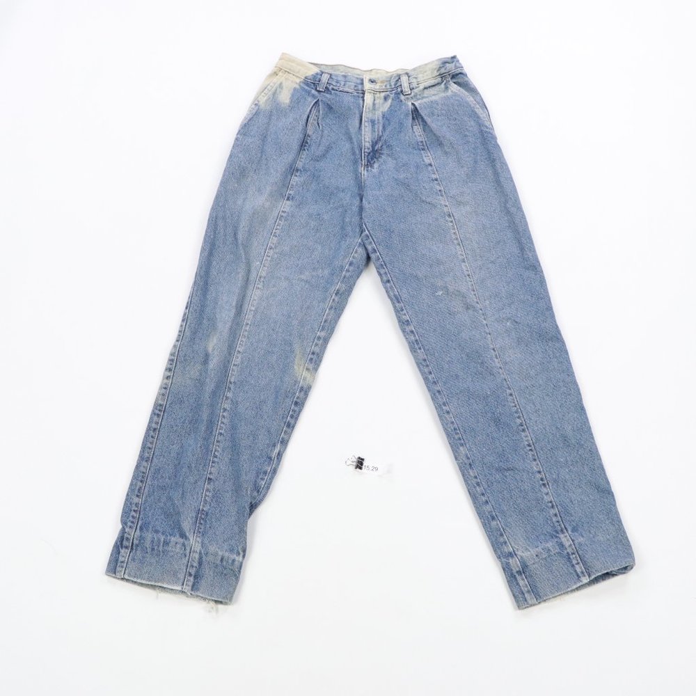80s Sasson Mens 30x30 Distressed Tapered Jeans